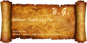 Wéber Gabriella névjegykártya
